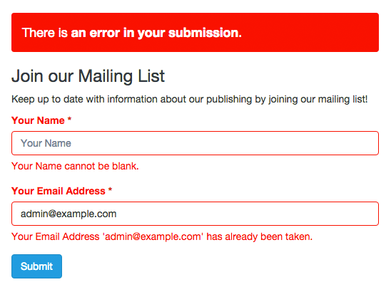 UnexplainableSolutions - Form Builder - Field Validation